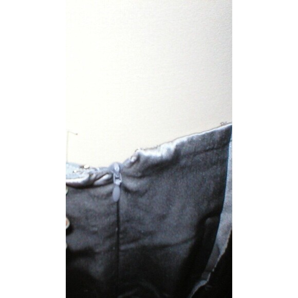 New NWT $498 Womens Silver Silk Skirt Worth New York 8 York Metallic Layered - Picture 8 of 8